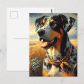 Catahoula Leopard Dog Painting Briefkaart (Voorkant / Achterkant)