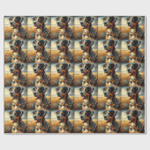 Catahoula Leopard Dog Painting Cadeaupapier (Vlak)