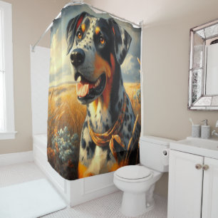 Catahoula Leopard Dog Painting Douchegordijn