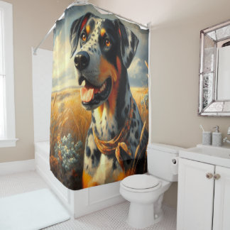 Catahoula Leopard Dog Painting Douchegordijn
