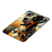  Catahoula Leopard Dog Painting Magneet (Linkerzijde)