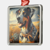  Catahoula Leopard Dog Painting Metalen Ornament (Links)