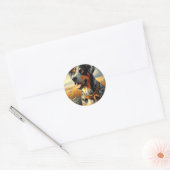  Catahoula Leopard Dog Painting Ronde Sticker (Envelop)