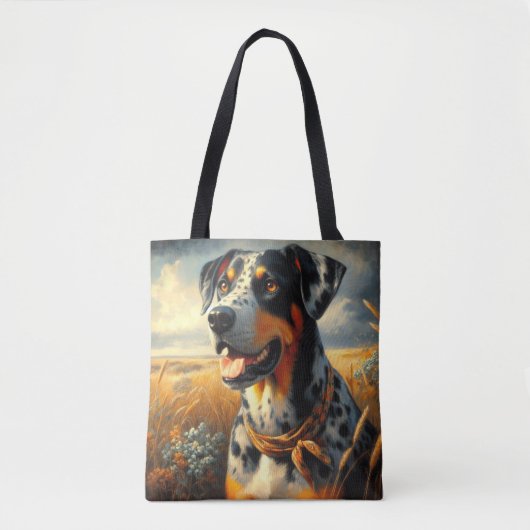  Catahoula Leopard Dog Painting Tote Bag (Voorkant)