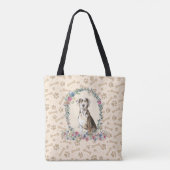 Catahoula Leopard Dog Paw Print & Dog Bone Cute Tote Bag (Achterkant)