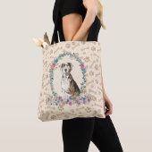 Catahoula Leopard Dog Paw Print & Dog Bone Cute Tote Bag (Dichtbij)