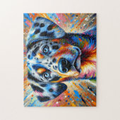 Catahoula Leopard Dog Portret Acryl Art Print Legpuzzel (Verticaal)