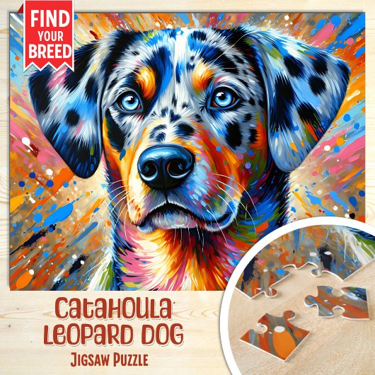 Catahoula Leopard Dog Portret Acryl Art Print Legpuzzel