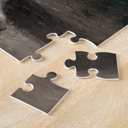 Catahoula Leopard Dog Puppy Christmas Painting Legpuzzel (Zijkant)