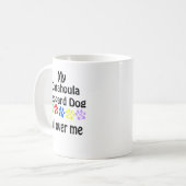 Catahoula Leopard Dog Walks Design Koffiemok (Voorkant links)