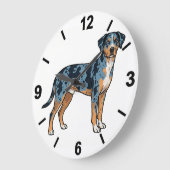 Catahoula Leopard Dog Wall Clock Rustic Decor Grote Klok (Hoek)