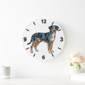 Catahoula Leopard Dog Wall Clock Rustic Decor Grote Klok (Huis)