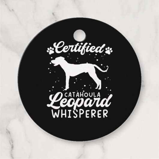 Catahoula Leopard Hond Gecertificeerd Hond Whisper Bedankjes Labels (Voorkant)