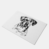 Catahoula Leopard Hond Portret Hond Mam Wilsignes Deurmat (Schuin)