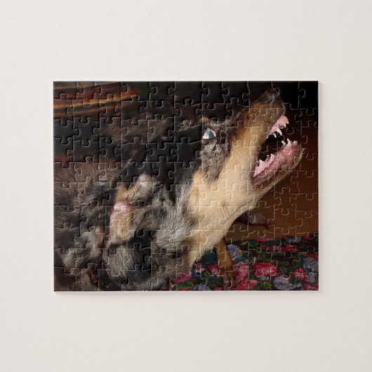Catahoula Leopard Hond Tanden tonen Legpuzzel (Horizontaal)