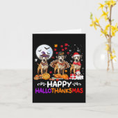 Catahoula Luipaard Hond Kerstmis Hallothankmas Dan Kaart (Gele Bloem)
