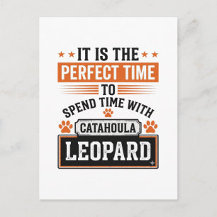 Catahoula Luipaard Hond Vintage Tijd Shirt Ontwerp Briefkaart