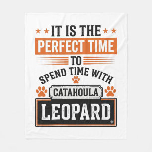Catahoula Luipaard Hond Vintage Tijd Shirt Ontwerp Fleece Deken