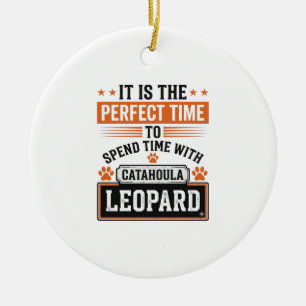 Catahoula Luipaard Hond Vintage Tijd Shirt Ontwerp Keramisch Ornament