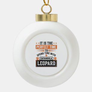 Catahoula Luipaard Hond Vintage Tijd Shirt Ontwerp Keramische Bal Ornament