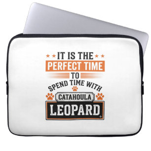 Catahoula Luipaard Hond Vintage Tijd Shirt Ontwerp Laptop Sleeve