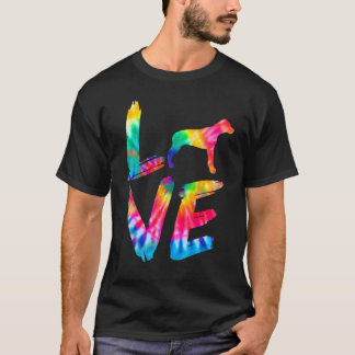 Catahoula Luipaard Tie Dye Liefde Hond Moeder Vade T-shirt