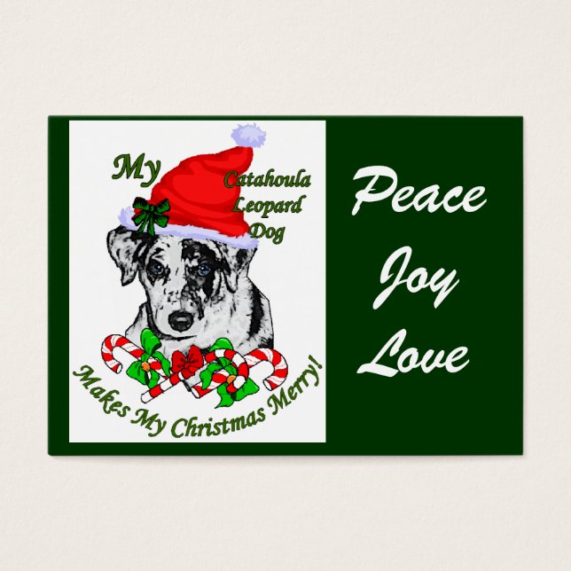 Catahoula Luipaardhond Kerstcadeaus Visitekaartje (Voorkant)