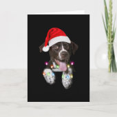 Catahoula-puppy zittend kerstlicht kaart (Voorkant)