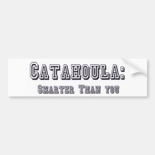Catahoula Smarter dan jij Bumpersticker (Voorkant)
