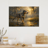 Catahoula Sunrise | Jachthond Kunst | Poster (Keuken)