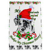 Catahula Luipaard Liefhebbers Kerstmis Medium Cadeauzakje (Achterkant)
