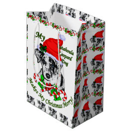 Catahula Luipaard Liefhebbers Kerstmis Medium Cadeauzakje