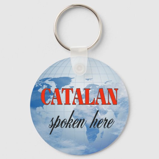 Catalaans gesproken hier troebele aarde sleutelhanger (Voorkant)