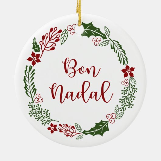Catalaans kerstgeschut, Bon Nadal Keramisch Ornament (Achterkant)