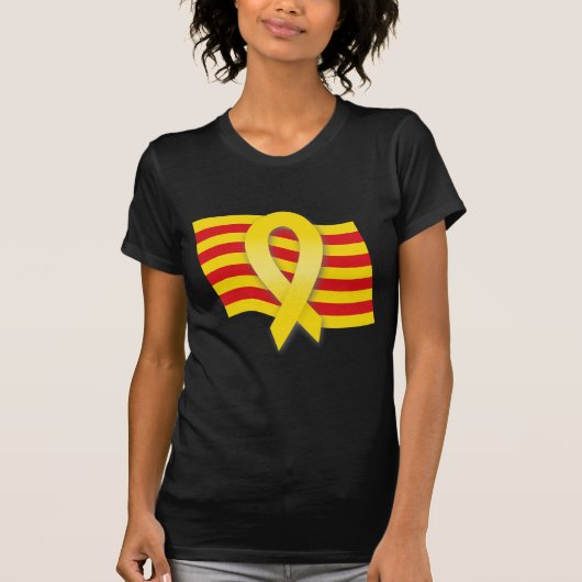 Catalaans lint en vlag t-shirt (Voorkant)