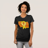 Catalaans lint en vlag t-shirt (Voorkant volledig)