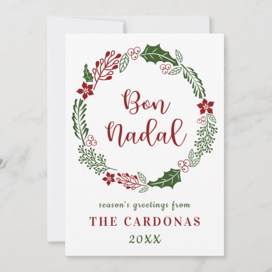 Catalaans Prettig kerstfeest, op maat Feestdagenkaart (Voorkant)