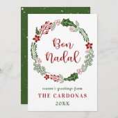 Catalaans Prettig kerstfeest, op maat Feestdagenkaart (Voorkant / Achterkant)