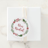 Catalaans Prettig Kerstmis, Bon Nadal, Gepersonali Bedankjes Labels (In situ)