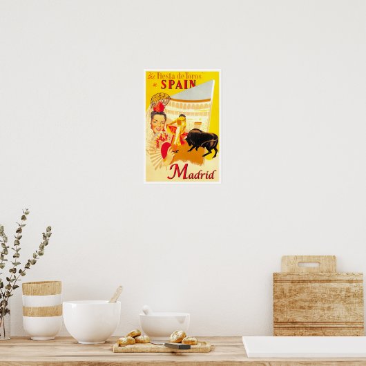 Catalaans reizen Madrid Spanje Poster (Keuken)