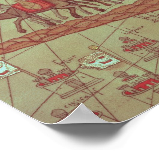 Catalaanse atlas, met details poster (Hoek)