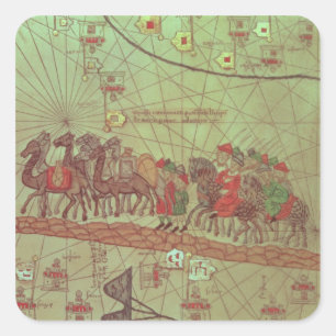 Catalaanse atlas, met details vierkante sticker