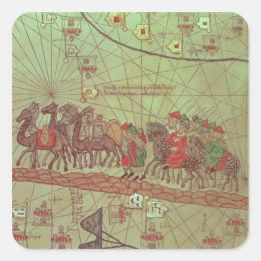 Catalaanse atlas, met details vierkante sticker (Voorkant)