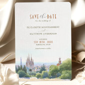 Catalaanse Charm Barcelona Save-the-Date Uitnodigi Kaart
