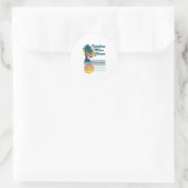 Catalaanse eilandwijn en palmmixer TShirt Ronde Sticker (Tas)
