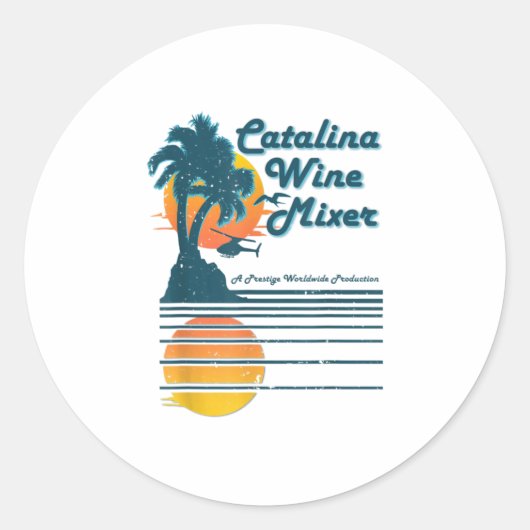 Catalaanse eilandwijn en palmmixer TShirt Ronde Sticker (Voorkant)