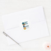 Catalaanse eilandwijn en palmmixer TShirt Ronde Sticker (Envelop)