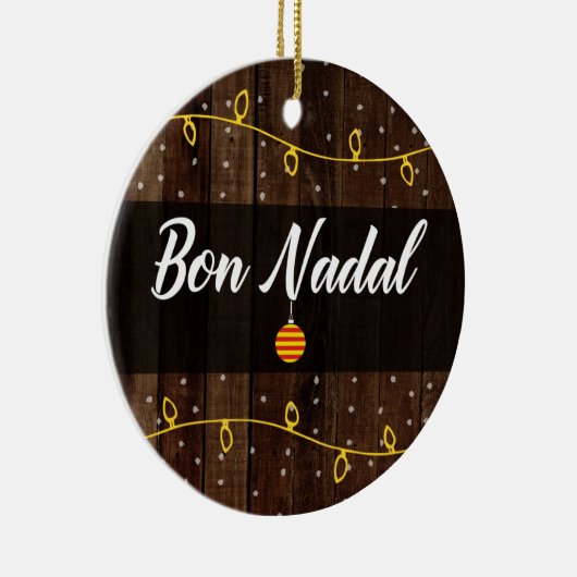 Catalaanse kerst met prettige feestdagen, bon Nada Keramisch Ornament (Rechts)