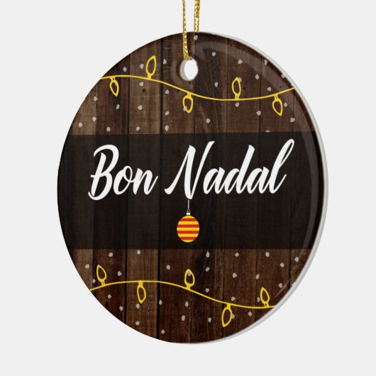 Catalaanse kerst met prettige feestdagen, bon Nada Keramisch Ornament (Links)