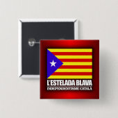 Catalaanse onafhankelijkheid vierkante button 5,1 cm (Voorkant /achterkant)